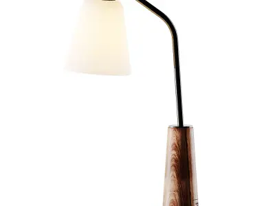 Shinola Book Milk Glass and Metal Desk Lamp 3D model