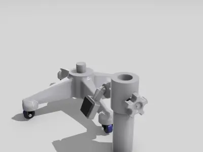 Diorama Office Chair Base 2 piece 3D print model