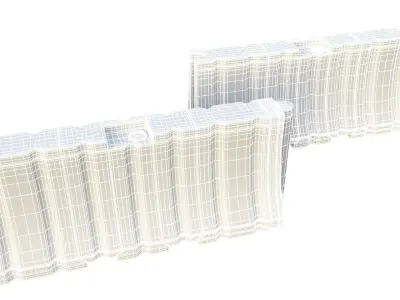 NYC Road safety barrier V01 3D model