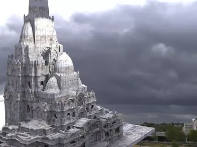 Palace Exterior Oriental India 3D model