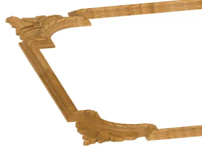 Carved picture frame STL 3D model 146