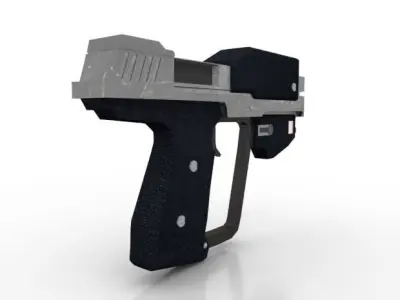 Space Pistols Low-poly 3D model
