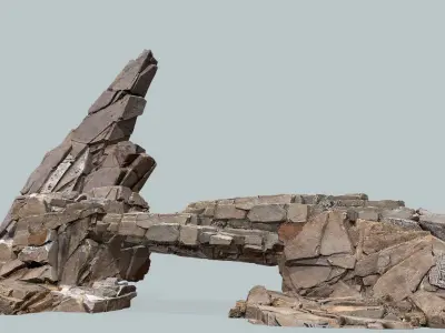 desert rocks Low-poly 3D model order