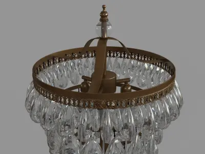 Anabella Table Lamp Antique Gold Finish 3D model