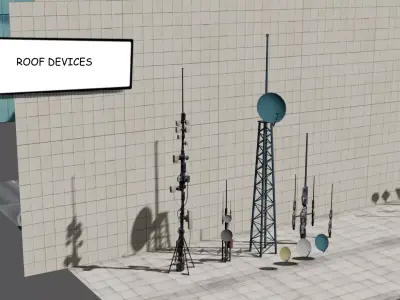 Low poly anime city pack Low-poly 3D model