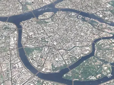 Cityscape Sankt-Peterburg Russia  3D model