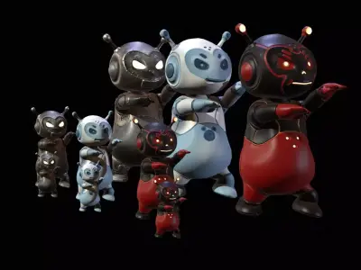 Minirobotic7 Low-poly 3D model