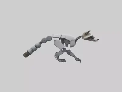 Robot version of a raccoon model 3D model
