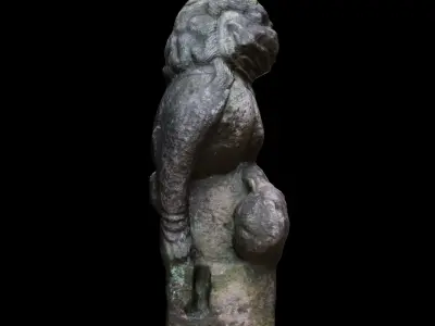 JiangXi Chinese stonelion Low-poly 3D model