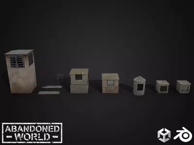Outdoor Ventilation Shafts Low-poly 3D model