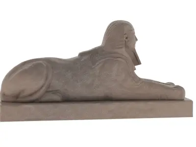 Sphinx of Hatshepsut Statue Low-poly 3D model