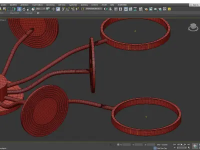 Sputnik Chandelier  Low-poly 3D model