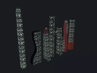 skyscraper  Low-poly 3D model