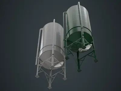 Silo 2A Low-poly 3D model