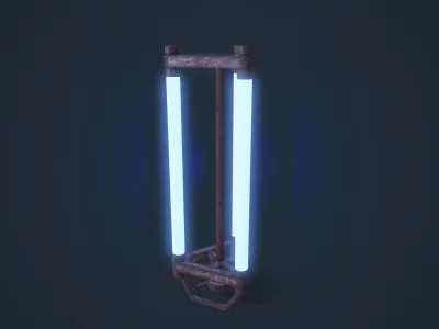 Sci Fi Lamp Low-poly 3D model