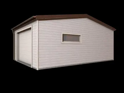 garage Low-poly 3D model 4