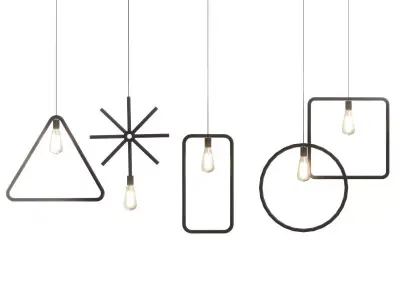 Vintage set of pendants 3D model