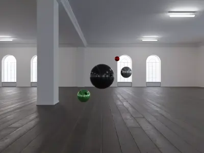 HDRI - Art Museum Gallery Interior 36 - 8192x4096 Texture