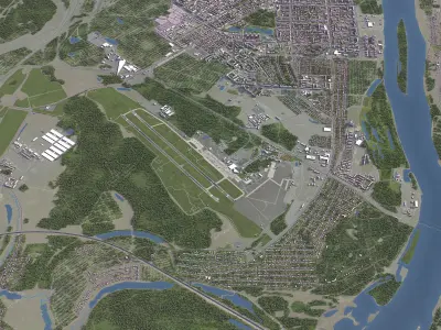 Novgorod - Airport - GOJ Low-poly 3D model