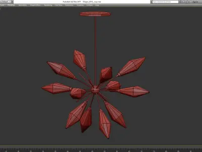 Hammerton Studio Rock Crystal Oval Starburst low poly 3d model Low-poly 3D model