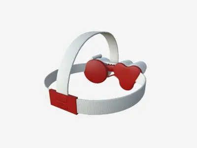 SciFi Glasses J06 White Red - Character Design Fashion Low-poly 3D model