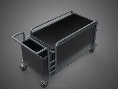 HEAVY DUTY DELIVERY WHEELED CASTER SWIVEL TRANSPORT CART TROLLEY 3D model