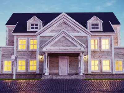 House - 3d model textured for exterior visualisations 3D model