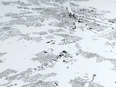 Frankfurt Streets and Buildings 3D model