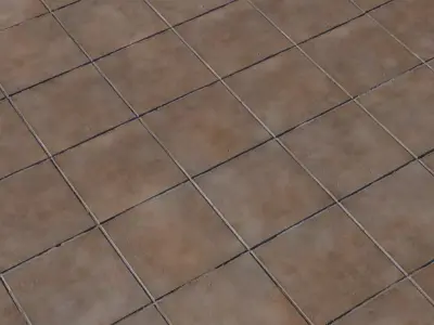 Rustic Ceramic Floor Tiles PBR Texture Texture