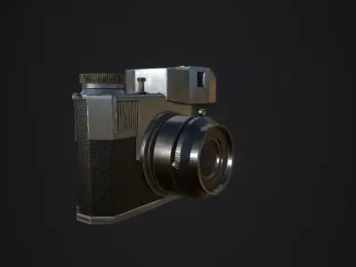 Old Camera Low-poly 3D model 3D model