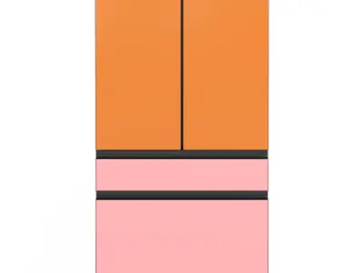 Bespoke 4-Door French Door Refrigerator 3D model