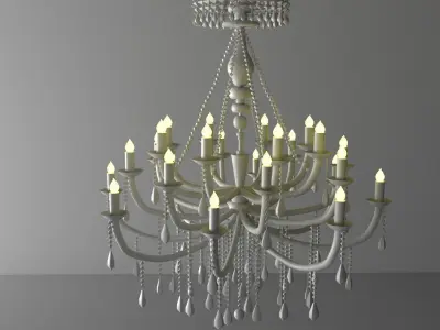 Led Ceiling Crystal Large Modern Chandelier  3D model