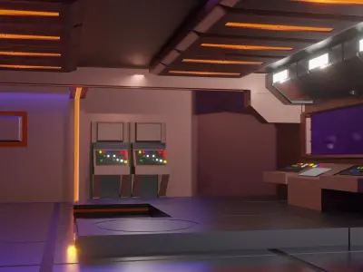 Sci Fi Lab Low-poly 3D model buy