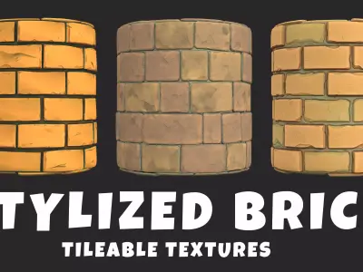 Stylized Brick Tileable Textures Texture