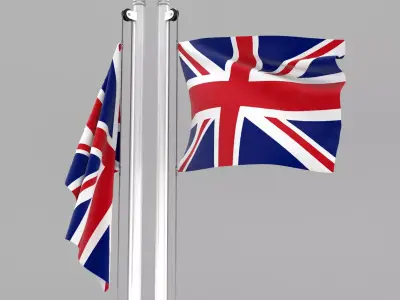 Flag of United Kingdom 3D model