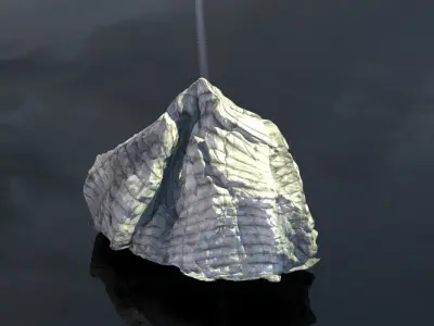 Eldritch Rock 2 versions  Low-poly 3D model