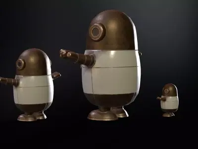 Minirobotic2Pack2 Low-poly 3D model