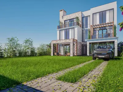 Luxury Modern Maisonette Low-poly 3D model