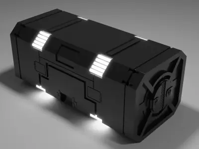 Sci-Fi Barrel 4 Low-poly 3D model