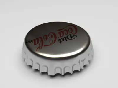 Coca Cola Light Bottle Cap 3D model