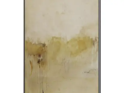 Set of 3 Abstract Paintings in Frames 3D model 110