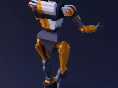 scifi robot 3D model get