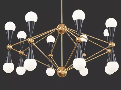 CARACAS SIXTEEN LIGHT CHANDELIER Low-poly 3D model