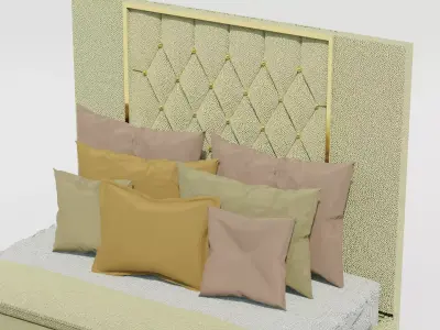  Ayla Mashriha Bed Low-poly 3D model