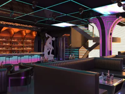 Modern bar  3D model