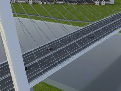 Suspension Bridge 3D model