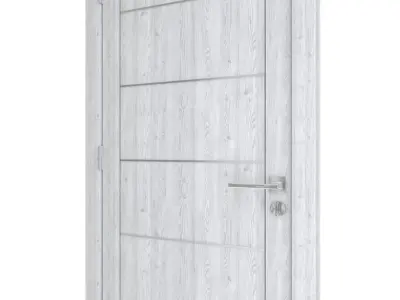 Door-064 wooden door 3D model