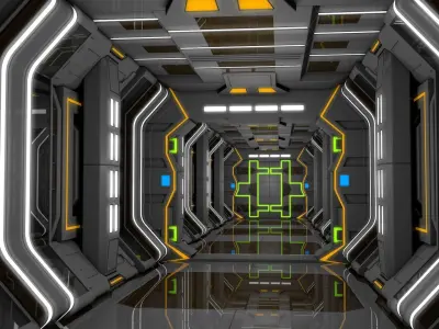 Sci Fi Corridor 3D model