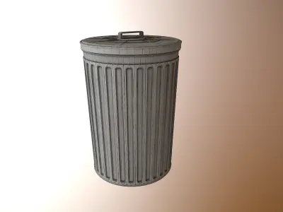 Trash Can - 4K PBR Game Ready  Low-poly 3D model