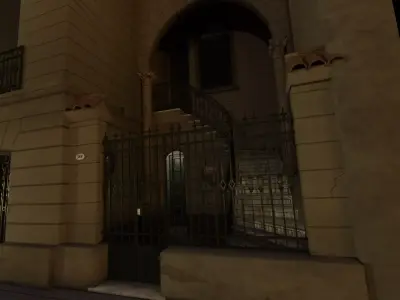 Neoclassical House - Game-Ready Architectural Facade Low-poly 3D model